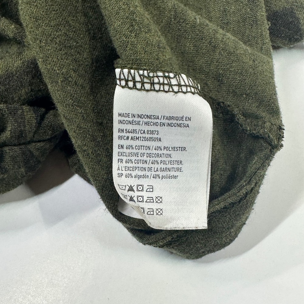 American Eagle Seriously Soft Mens Medium Olive Green Tribal Graphic T-Shirt - Picture 4 of 8
